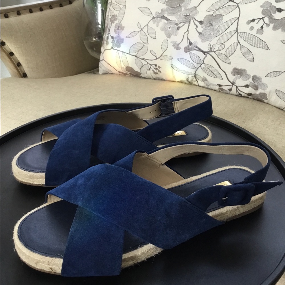 Louise et Cie Blue Isamair slingback  suede sandal